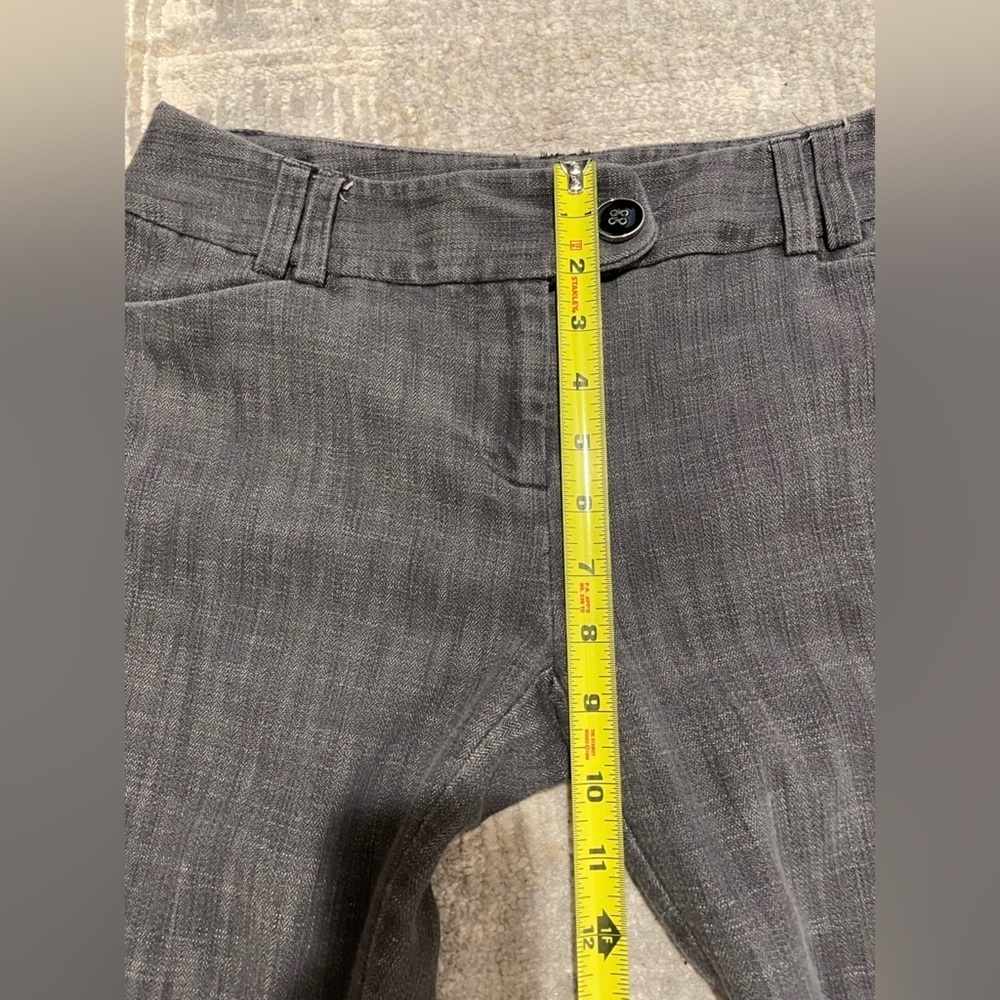 Y2K Speak 2 Me Gray Boot Cut Flare Cotton Blend Pants Size 7 Juniors Low Rise - Picture 5 of 11